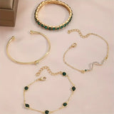 Set di Bracciali in Gemme Verdi