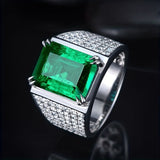 Anello Elsa con Pietra di Smeraldo e Diamanti
