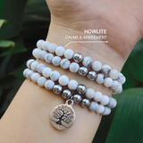 Bracciale Mala "Benessere Femminile" in Howlite