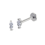 Brillante Piercing Labret in CZ Bianco (16G)