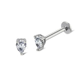 Brillante Piercing Labret in CZ Bianco (16G)