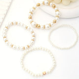 Set di Bracciali a Cuore di Perle Eleganti