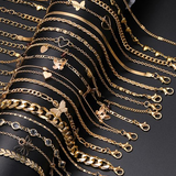 Set di cavigliere impilabili boho da 19 pezzi