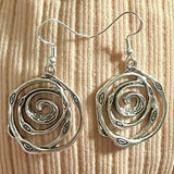 Orecchini Vintage in Argento a Labirinto