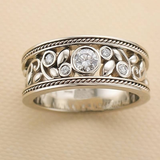 Anello Vintage in Argento e Zirconia