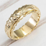 Anello Fiore in Oro Antico