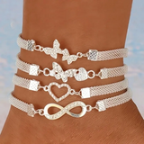 Set di 4 cavigliere eleganti impilabili