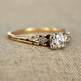 Anello in Oro Fino con Zirconia Vintage