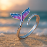 Anello Regolabile con Coda di Delfino Colorata