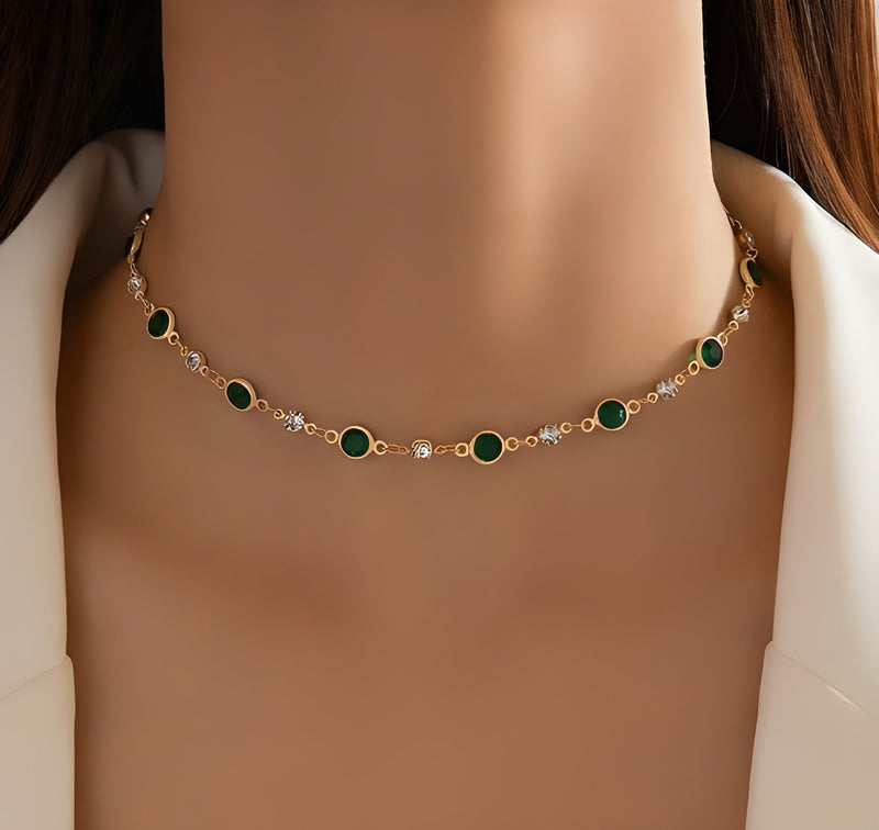 Collana con Pendente Verde Smeraldo