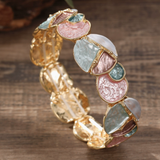 Bracciale Elastico Geometrico Bohemien in Smalto