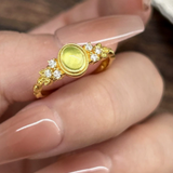 Anello Petalo Verde