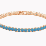 Bracciale a Catena Elegante in Oro e Turchese