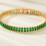 Bracciale in Oro con Dichiarazione Verde Smeraldo