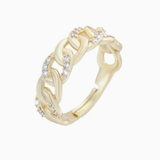 Anello Chic con Catena Dorata