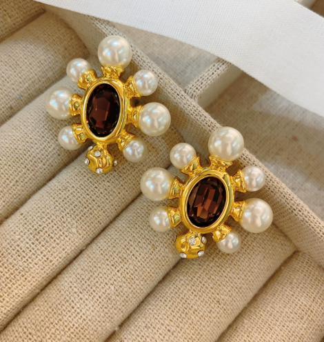 Orecchini in Perle d'Oro Sofisticati
