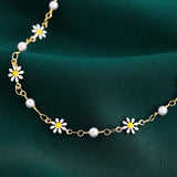 Set di Cavigliere con Fiori di Margherita a Strati
