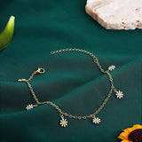 Set di Cavigliere con Fiori di Margherita a Strati