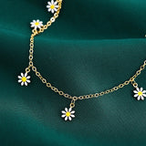 Set di Cavigliere con Fiori di Margherita a Strati