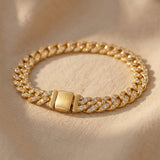 Bracciale Cubano Pave in Oro Senza Tempo