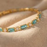 Bracciale Elegante in Turchese Naturale e Oro