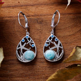 Orecchini Mare Profondo – Con Larimar Naturale e Stelle Marine