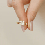 Per Mia Figlia – Anello Fidget Quadrifoglio Portafortuna | Regolabile