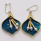 Orecchini in Argento Vintage Blu Lotus