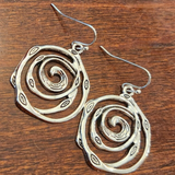 Orecchini Vintage in Argento a Labirinto