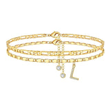 Set di cavigliere con lettera iniziale Figaro