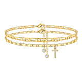 Set di cavigliere con lettera iniziale Figaro