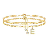 Set di cavigliere con lettera iniziale Figaro